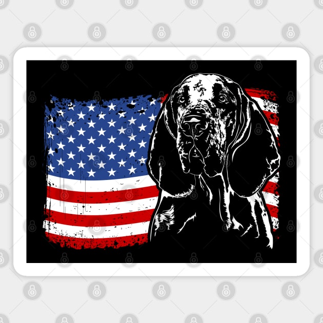 Proud Bracco Italiano American Flag patriotic dog Magnet by wilsigns